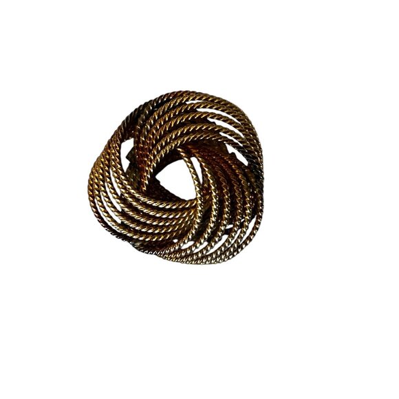 Vintage Winard 12K Gold-Filled Twisted Rope Knot Brooch Pin Vintage Granny Core - Picture 4 of 10